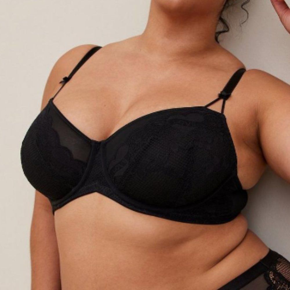 Torrid Balconette Unlined Tattoo Lace Straight Back Bra - 40B